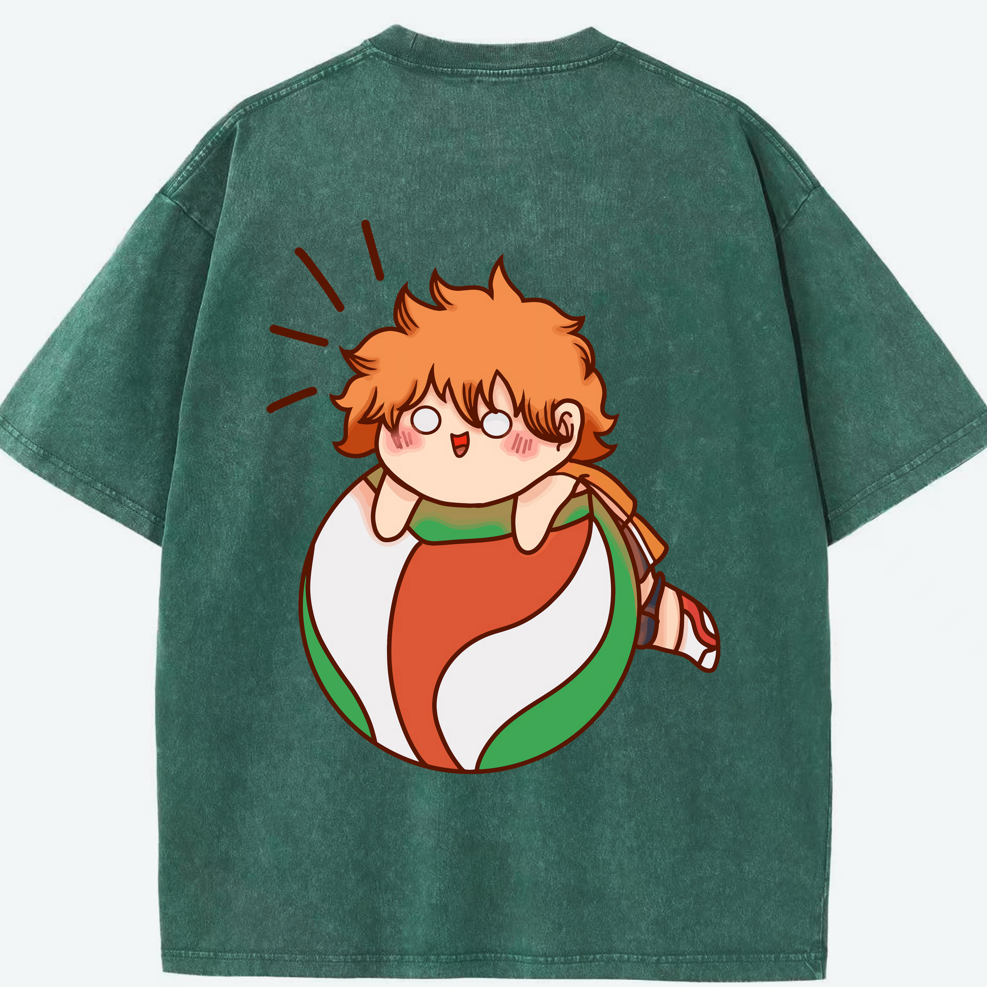 （画像用） ハイキュー!! Haikyu!! 綿100% ヴィンテージ風 半袖Tシャツ（背面プリント）